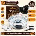 PawsDaily All-Glass Cat Water Fountain
