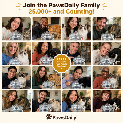 PawsDaily All-Glass Cat Water Fountain